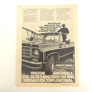 Vintage 1978 Chevrolet C/K Square Body Pickup Truck Print Ad Garage Wall Decor